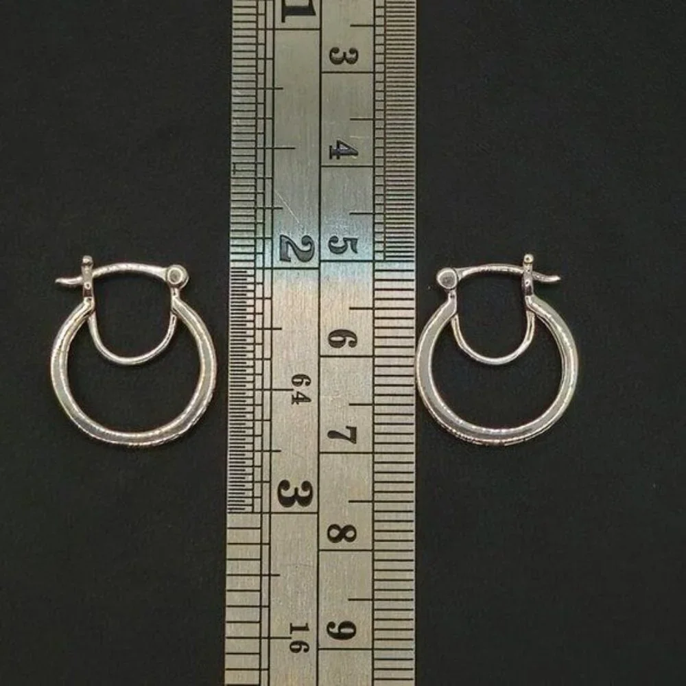 Red Garnet Hinged Hoop‎ Earrings NWOT